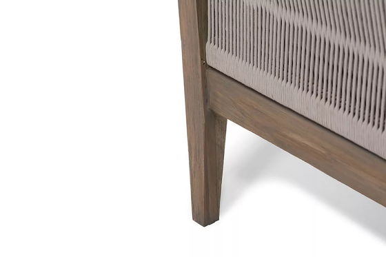 Garten Set AJUNION Luxus Teakholz Außenmöbel Lounge Set Modernes Polyester Seil Terrasse Set