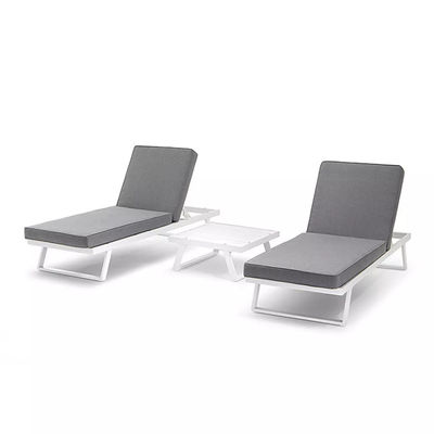 Moderne Aluminiumrahmen Terrassenmöbel Sonnenliegen für Gartensofa Sektionslounge Set