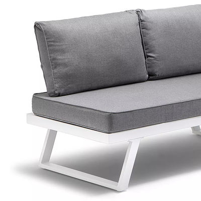 Aluminiumrahmen-Patio-Set AJUNION Moderne Außenmöbel Tagebett Sektionslounge-Set
