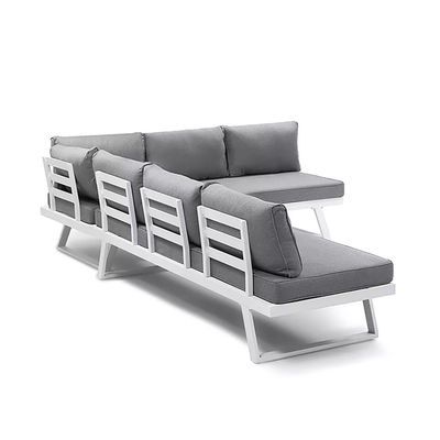 Freizeit-Balkonmöbel AGUNION Garten-Set Terrasse Sektionssofa L190 x W70 x H74cm