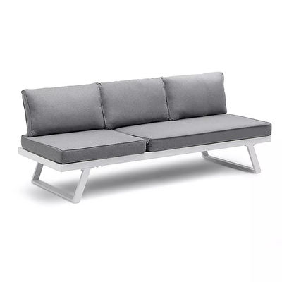 AJUNION Moderne U-Form Außenmöbel Set Aluminiumrahmen Ecklounge für den Garten