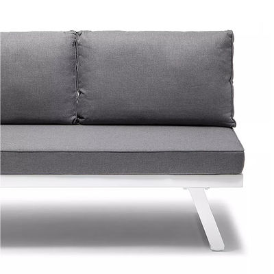 AJUNION Moderne U-Form Außenmöbel Set Aluminiumrahmen Ecklounge für den Garten