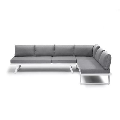 Garten-Set AJUNION Aluminiumrahmen Außenmöbel Lounge Set Modulare Sektionssofa