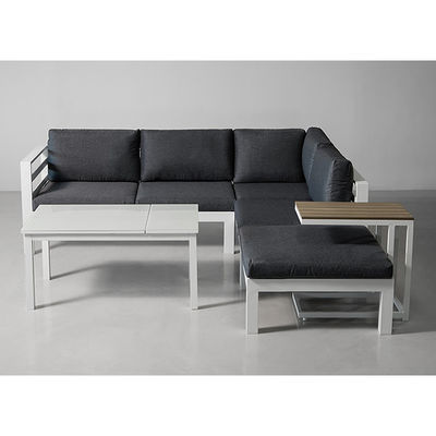 Modern Design Aluminium Patio Möbel Set mit verstellbarem Tisch und Esszimmer Set