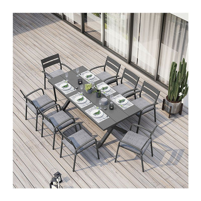 AJUNION X-Form Outdoor Dining Set für Restaurant 76"D x 36"W x 30'H Tischgröße