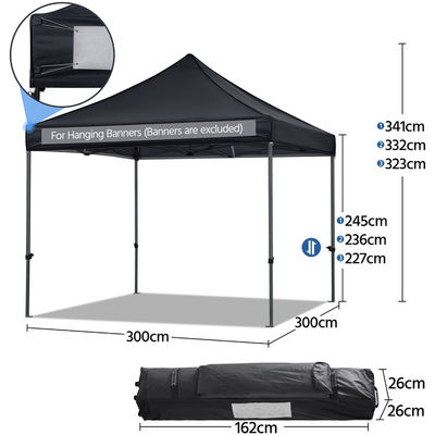 Außenstrand Sonnenschirm Gazebo Zelt D300 x W300 x H341cm Pop Up Baldachin mit Sandbeutel