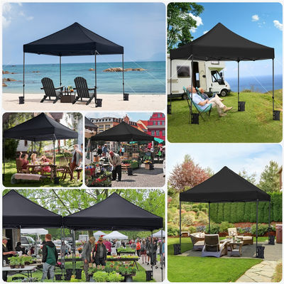 Außenstrand Sonnenschirm Gazebo Zelt D300 x W300 x H341cm Pop Up Baldachin mit Sandbeutel