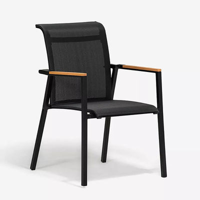 Stackbare Stühle und verlängerbarer Tisch AJUNION Aluminium-Esszet für Terrasse oder Garten