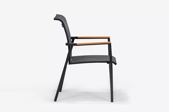 Stackbare Stühle und verlängerbarer Tisch AJUNION Aluminium-Esszet für Terrasse oder Garten