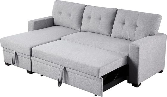 Postverpackung Allwetter Stoff L-Form Sektionssofa Bett Lounge Set mit Kissen