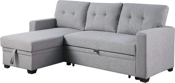 Postverpackung Allwetter Stoff L-Form Sektionssofa Bett Lounge Set mit Kissen