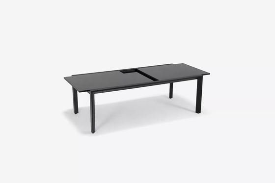 Stackbare Stühle und verlängerbarer Tisch AJUNION Aluminium-Esszet für Terrasse oder Garten