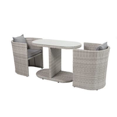 Outdoor Bistro Set mit W67 x D57 x H74cm Stuhlgröße und Postverpackung