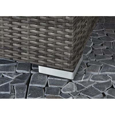 Außengarten-Esszimmermöbel Set mit Bank von AJUNION Gewebte Rattan-Ecksofa