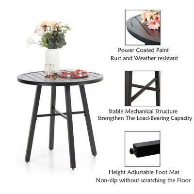 Outdoor Balkon Bistro Set Metall Gartenmöbel mit Klappdesign und 2 Sitzplätzen