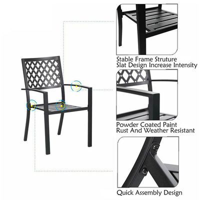 Outdoor Balkon Bistro Set Metall Gartenmöbel mit Klappdesign und 2 Sitzplätzen