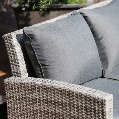 Freizeit Outdoor-JUNION Handgewebte Wachsgartenmöbel mit gehärtetem Glas