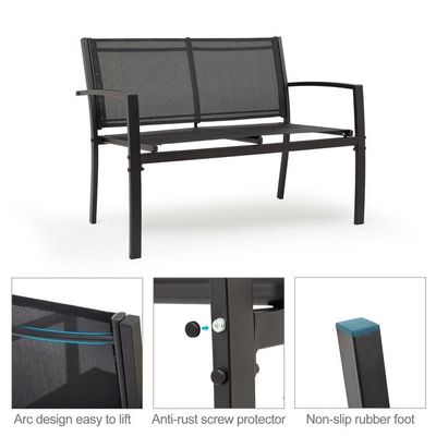 Balkon oder Patio Lounge Set Metallrahmen Garten Set für Outdoor 4 Sitzplätze Entspannung
