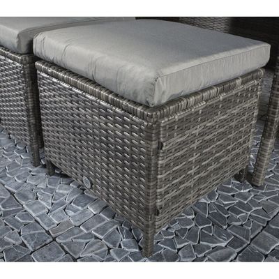 Freizeit Outdoor AJUNION 9 Sitz PE Rattan Garten Speisegemübel mit Kissen