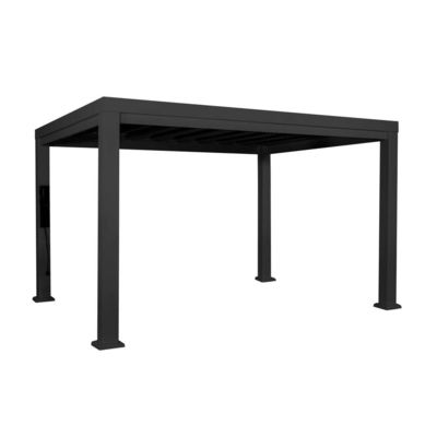 AJUNION 14x10 Gartenterrasse Dach Pergola mit weichem Baldachin und Stahlrahmen