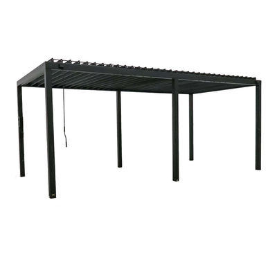 Außengarten Bioklimatische Metallpergola L20xW10ft mit wasserdichtem Louver Dachsystem