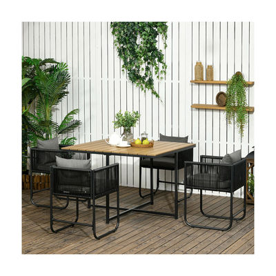 Moderner Design-Stil Klapptisch und PE-Rattan-Stuhl