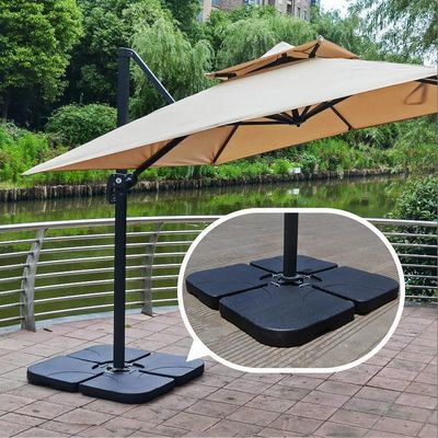 Modernes Design 50L x 50W x 7.5Hcm Plastik-Strahlerstand mit Wasser oder Sand gefüllt