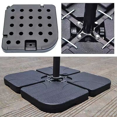 Modernes Design 50L x 50W x 7.5Hcm Plastik-Strahlerstand mit Wasser oder Sand gefüllt