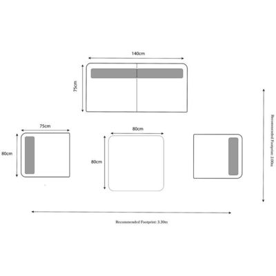 Moderne Außenmöbel mit Aluminiumrahmen und Holzkornveredelung