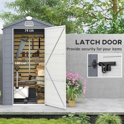 Nachhaltiges AJUNION Wasserdichtes Kunststoffgartenhaus mit Aluminiumrahmen und Werkzeughaus