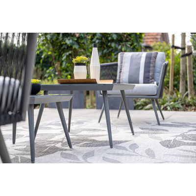 Aluminiumrahmen Gartenmöbel Lounge Set mit Kaffeetisch Größe L60 x D60 x H39cm