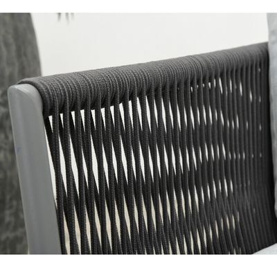 Aluminiumrahmen Gartenmöbel Lounge Set mit Kaffeetisch Größe L60 x D60 x H39cm
