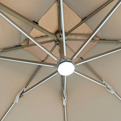 360 Grad drehbarer Offset-Patio-Schirm mit LED-Licht Ideale Wahl für Ihren Garten