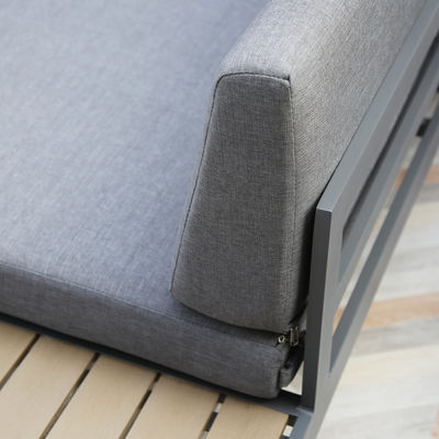 Garten-Set AJUNION L-förmige Sektionssofa mit UKFR-Kissen und Aluminiumrahmen