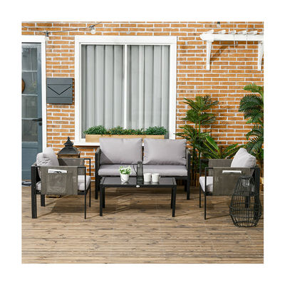 Außenmöbel Lounge Set AJUNION Aluminium Terrassenmöbel Set Spezifisches Garten Set
