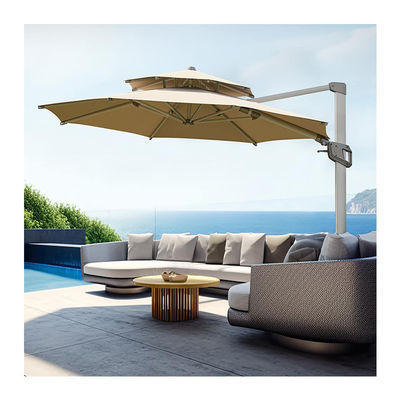 Modern Design AJUNION Handelsschirm für den Außenbereich mit wasserdichtem Sonnendach mit zwei Schichten