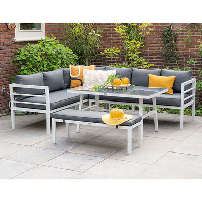 Aluminium Outdoor Esstisch Gartenmöbel Set mit Bank von AJUNION