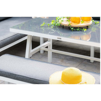 Aluminium Outdoor Esstisch Gartenmöbel Set mit Bank von AJUNION