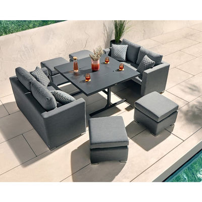 Modernes Design Gartenmöbel Sofa Set mit Kamin Tisch Tisch Größe W126 x D126 x H71cm