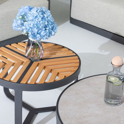 Modern Luxus Terrassenmöbel Stoff Sofa Garten Set für Villa Garten Moderner Stil