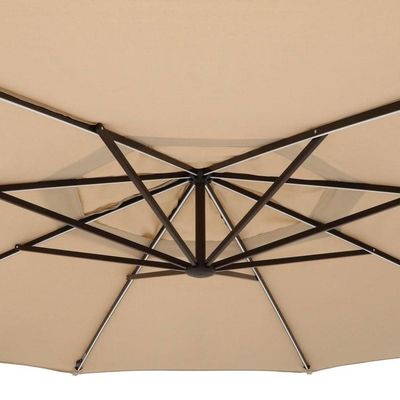 Außenmöbel AJUNION 11ft wasserdichtes Cantilever-Schirm mit Solarenergie LED