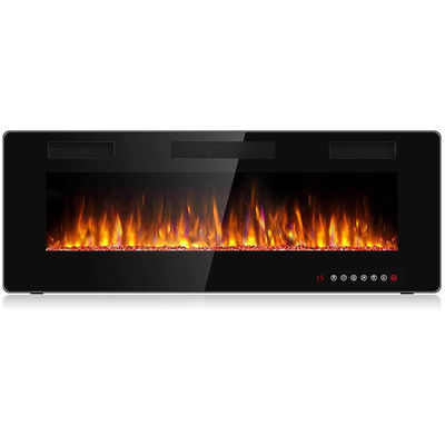 Wandmontierter elektrischer Kamin 12 Flammenfarbenoptionen und Fernbedienung enthalten