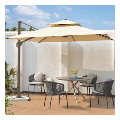 Doppelterrasse Sonnenschirm Garten Sonnenschirm wasserdichte Dachterrasse AJUNION W300xD300xH260cm