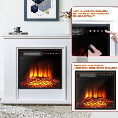 18 Zoll Elektrokamin Wand mit einstellbarem Thermostat und Fernbedienung montiert