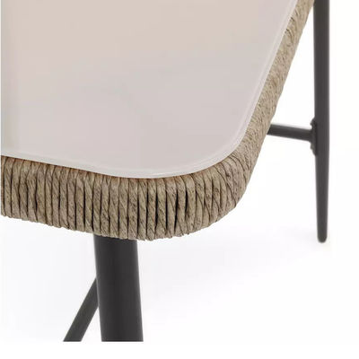 Modern Design AJUNION Metall 4 Sitzplätze Garten Bar Set Rattan Weave Outdoor Dining Set