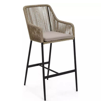 Modern Design AJUNION Metall 4 Sitzplätze Garten Bar Set Rattan Weave Outdoor Dining Set