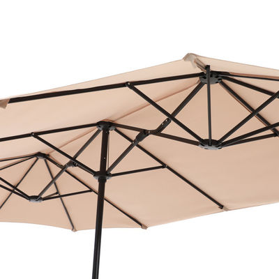 AJUNION 15ft Doppelseitig Wasserdicht Rechteck Sonnenschirm mit verblassbeständigem Baldachin