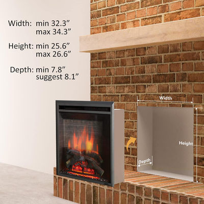 Erleben Sie die Wärme und Atmosphäre des modernen AJUNION 33-Zoll-Elektrischen Kaminheizers