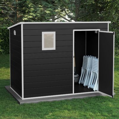 Organisieren Sie Ihre Gartenwerkzeuge effizient mit W236xD130xH194cm verriegelbarem Gartenhaus