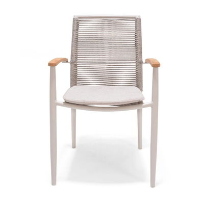 Genießen Sie frische Mahlzeiten mit AJUNION Luxus Aluminium Garten Set und Seil Weave Sessel